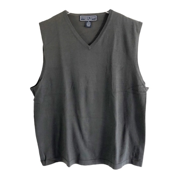 Andrew Fezza New York Silk Blend Knit Vest XL - Picture 1 of 6